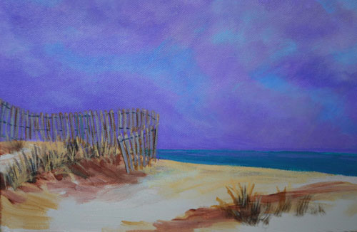 Quiet Beach Acrylic on Canvas Painting Quiet Beach Acrylic on Canvas Painting